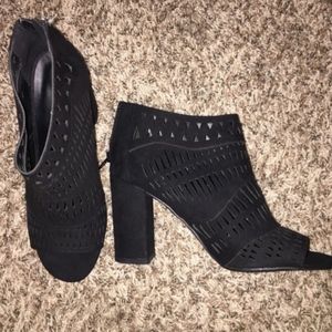 Black Cut Out Ankle Booties